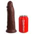 King Cock Elite 8 - piesūceknis, reālistisks dildo (20cm) - brūns 