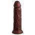 King Cock Elite 8 - piesūceknis, reālistisks dildo (20cm) - brūns 