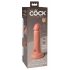 King Cock Elite 6 - piesūceknis, reālistisks vibrators (15 cm) - dabīgs 