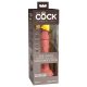 King Cock Elite 6 - ar piesūcekni, reālistisks vibrators 15 cm (tumši dabīgs) 