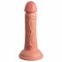 King Cock Elite 6 - ar piesūcekni, reālistisks vibrators 15 cm (tumši dabīgs) 