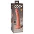 King Cock Elite 7 - ar pamatni, ar tālvadību vibrators 18cm - dabiska 