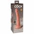 King Cock Elite 7 - ar pamatni, ar tālvadību vibrators 18cm - dabiska 