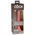 King Cock Elite 7 - ar pamatni, ar tālvadību vibrators 18cm - dabiska 