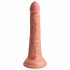 King Cock Elite 7 - ar pamatni, ar tālvadību vibrators 18cm - dabiska 