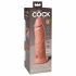 King Cock Elite 8 - piesūceknis, reālistisks vibrators (20cm) - dabīgs 