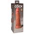 King Cock Elite 8 - piesūceknis, reālistisks vibrators 20 cm (tumši naturāls) 