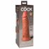 King Cock Elite 8 - piesūceknis, reālistisks vibrators 20 cm (tumši naturāls) 