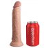 King Cock Elite 9 - piesūcekņa vibrators 23cm - dabīgs