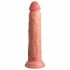 King Cock Elite 9 - piesūcekņa vibrators 23cm - dabīgs