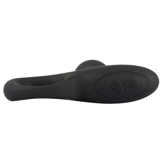 Black Velvet - uzlādējams, ūdensizturīgs, pērlīšu anālais vibrators (melns)