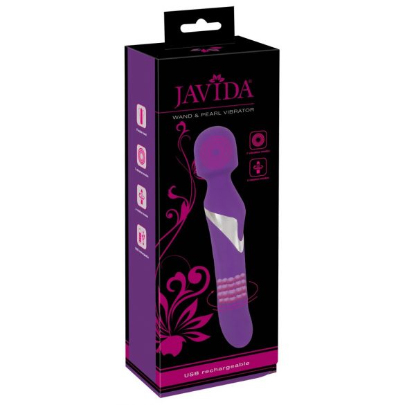 Javida Wand & Pearl - 2in1 masāžas vibrators (violets) 