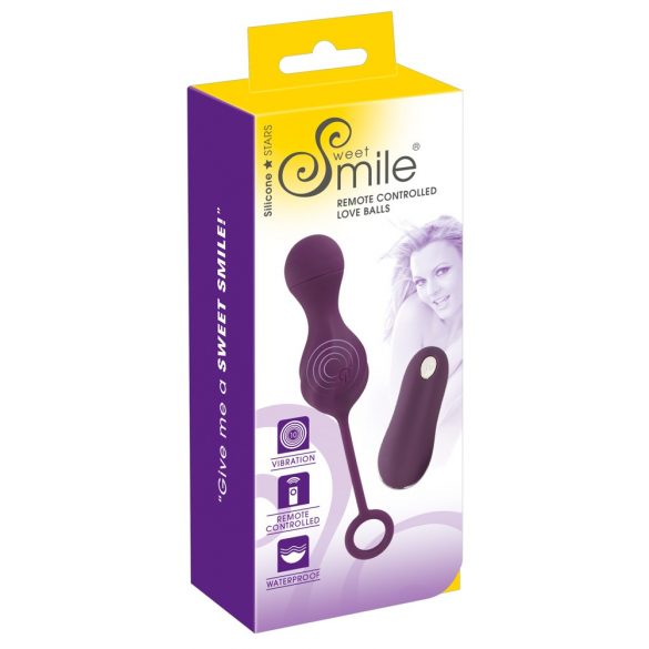 SMILE RC Mīlas Bumbiņas - akumulatora, bezvadu vibrējošās olas (violets)