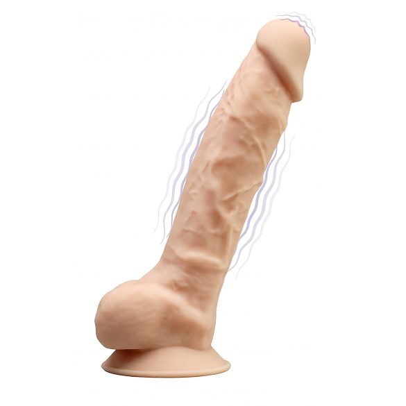 Silexd 8 - veidīgs, piesūcekņa, herēts vibrators - 20cm (dabīgs) 