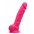 Silexd 8 - formējams, pieguļoša pamatne, vibrators ar sēkliniekiem - 20cm (rozā) 