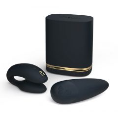   Womanizer Golden Moments 2 - klitoru un pāru vibratoru komplekts (melns)
