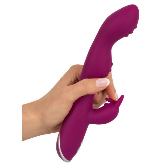 SMILE - elastīgs vibrators ar klitora stimulācijas roku un A un G punkta stimulāciju (violets)