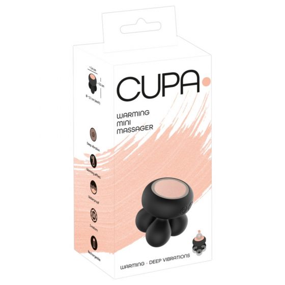 You2Toys CUPA Mini - akuga soojendusega massaazi vibraator (must)