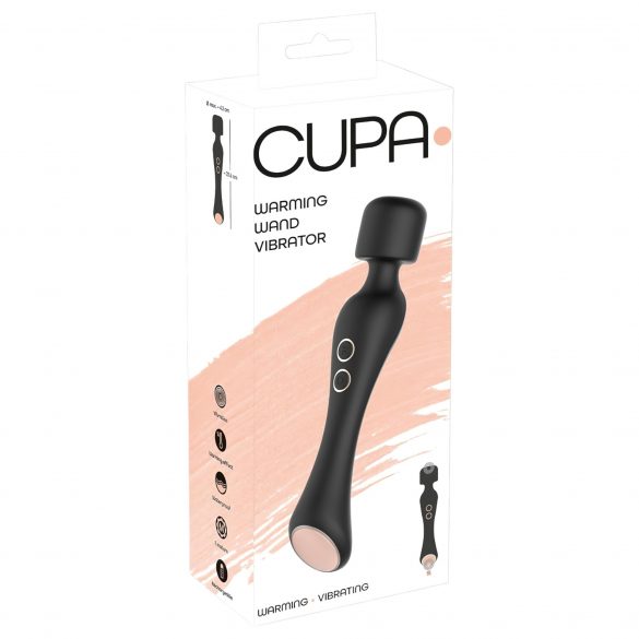 You2Toys CUPA Wand - uzlādējamais 2in1 masāžas vibrators (melns) 