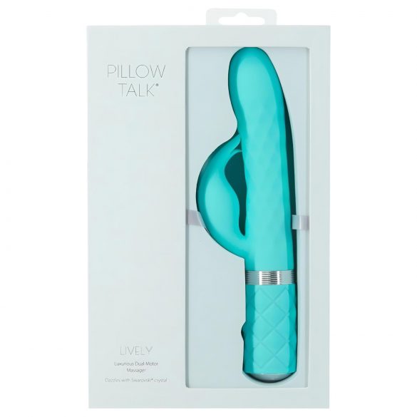 Pillow Talk Lively - akumulatora klitora vibrators (tirkīzs) 