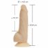 Naked Addiction Rotating 7 - uzlādējams, rotējošs vibrators (18cm) - dabīgs 