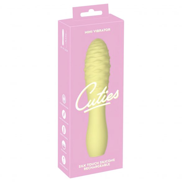 Cuties Mini 3 - uzlādējams, ūdensizturīgs, vāles vibrators (dzeltens) 