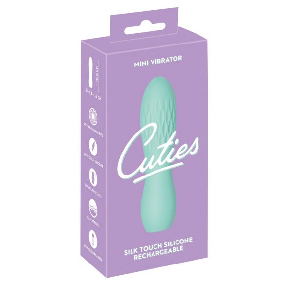 Cuties Mini 3 - akumulators, ūdensizturīgs, ģeometrisks vibrators (zaļš) 