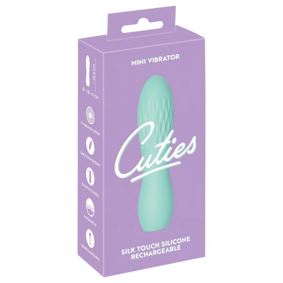 Cuties Mini 3 - akumulators, ūdensizturīgs, ģeometrisks vibrators (zaļš) 