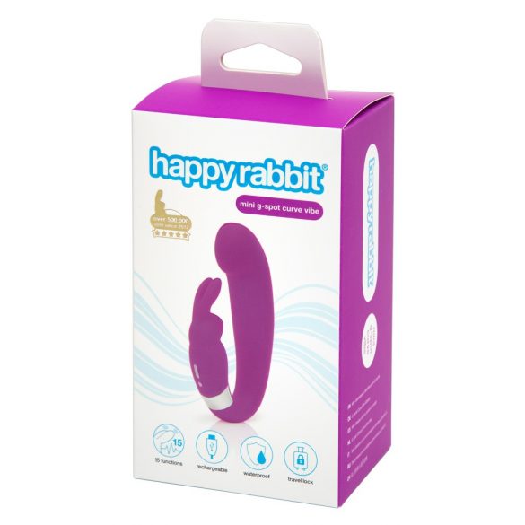 Happyrabbit Mini G - akumulatora uzlādējams, klitora sviras G-punkta vibrators (violets) 