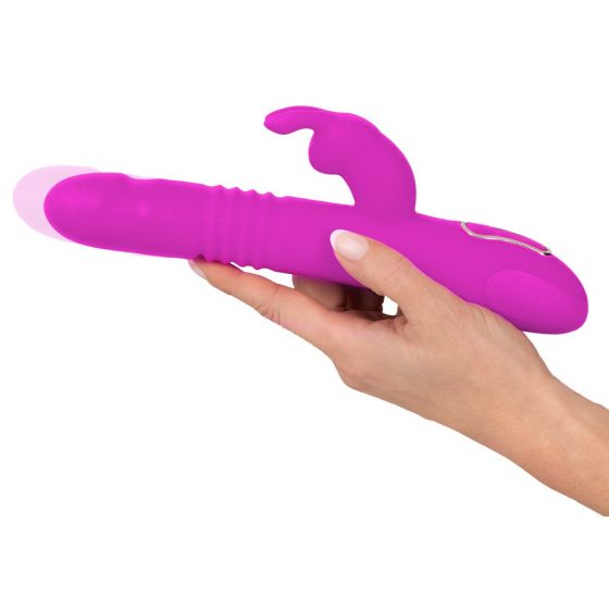 SMILE Rabbit - akumulatora, klitora zars celis stumšanas-griešanās vibrators (rozā)