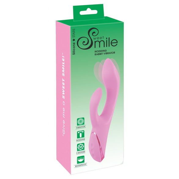 SMILE Nodding - akumulators, klitorisa stimulators, klanvājīgs vibrators (rozā) 