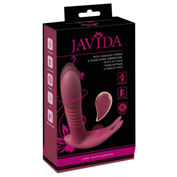 Javida RC - radio vadības, 3 funkciju klitora vibrators (sarkans) 