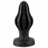 ANOS - īpaši mīksts, rievots anālais dildo - 5cm (melns) 