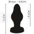 ANOS - īpaši mīksts, rievots anālais dildo - 5cm (melns) 