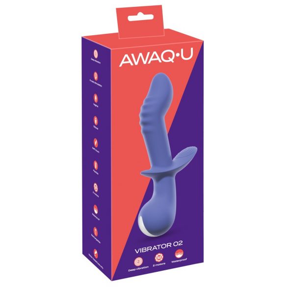 AWAQ.U 2 - akumulators, 2 motoru G-punkta vibrators (violets) 