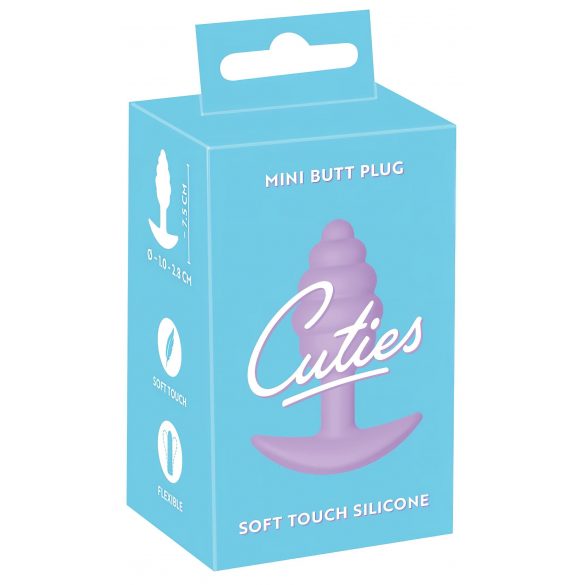 Cuties Mini Butt Plug - silikona anālija dildo - violets (2,8 cm) 