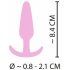 Cuties Mini Butt Plug - silikonā anālā dildo - rozā (2,1 cm) 