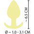 Cuties Mini Anāls Aizbāznis - silikona, dzeltena (3,1cm)