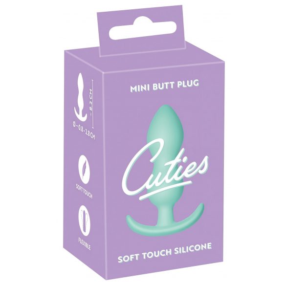 Cuties Mini Butt Plug - silikona anālais dildo - piparmētra (2,3 cm) 