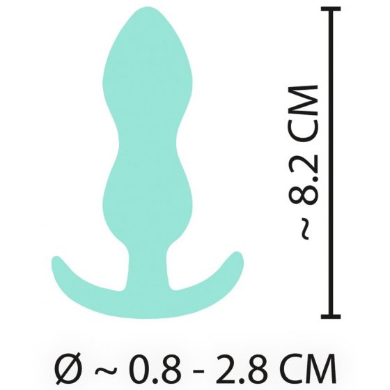 Cuties Mini Anālais Aizbāznis - silikona anālais dildo - piparmētra (2,3cm)