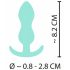 Cuties Mini Butt Plug - silikona anālais dildo - piparmētra (2,3 cm) 