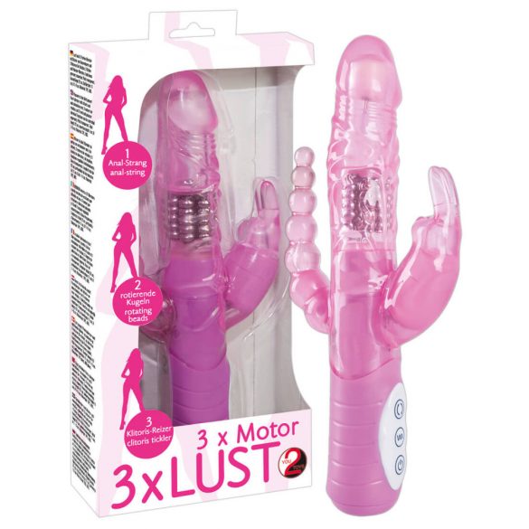 You2Toys - 3 vienību efekta vibrators - rozā 