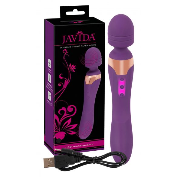 Javida Double - masāžas vibrators (violets) 