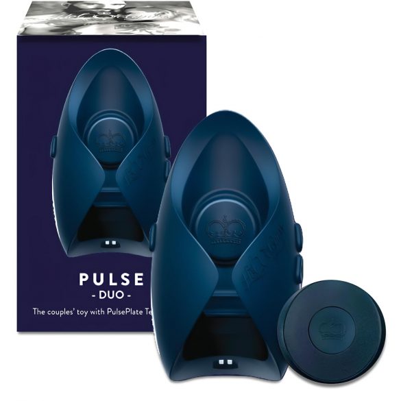 Pulse III Duo - akumulatora masturbators un pārējais vibrators (pelēkzils) 