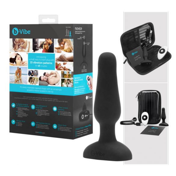 b-Vibe Novice - iesācēja anālais vibrators (melns) 