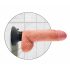 King Cock 7 izliecams, ar sēkliniekiem, piesūcekņa vibrators (18 cm) - dabīgs 