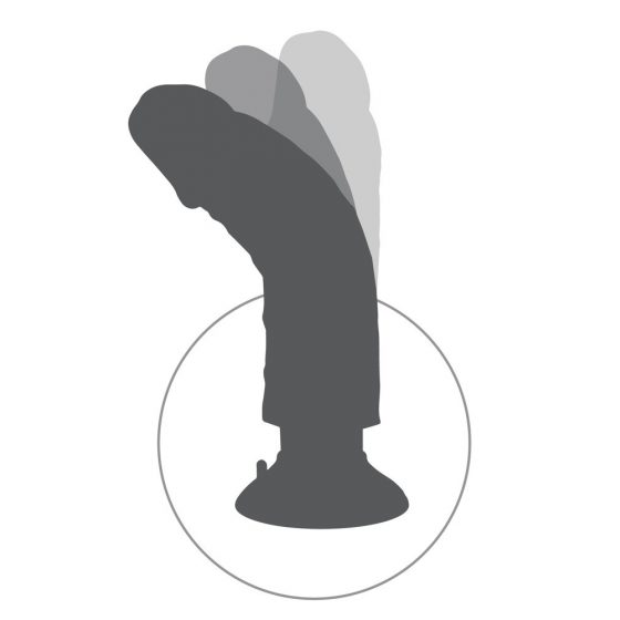 King Cock 7 liekjamais, pievienojams vibrators ar piepūli (18 cm) - dabīgs