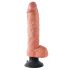 King Cock 10 locījams, ar piesūcekni vibrators (25 cm) - dabiska 