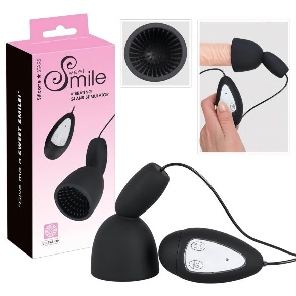 SMILE Glans - dzimumlocekļa vibrators (melns) 