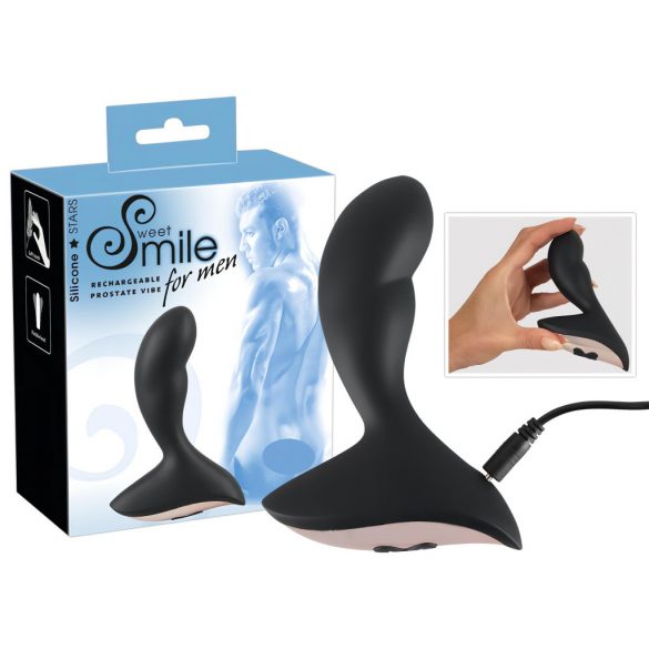 SMILE Prostata Vibe - uzlādējamais prostatas vibrators (melns) 